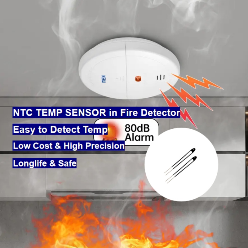 Senzor de temperatură termistor NTC în detector de incendii